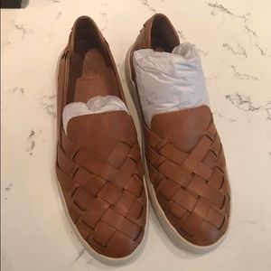 Frye Brea Huarache Slip On Flats Leather Sneakers